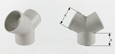 Fittings Dreiwege-T-Rohrverbinder f&uuml;r Sanit&auml;rinstallationen aus PP