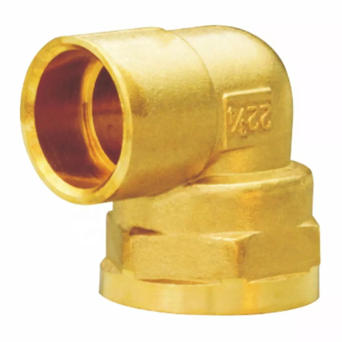 ขั้วต่อตัวเมียถึงทองเหลืองท่อข้อต่อทองเหลือง 90 องศาตัวเมียถึงข้อศอกทองแดง