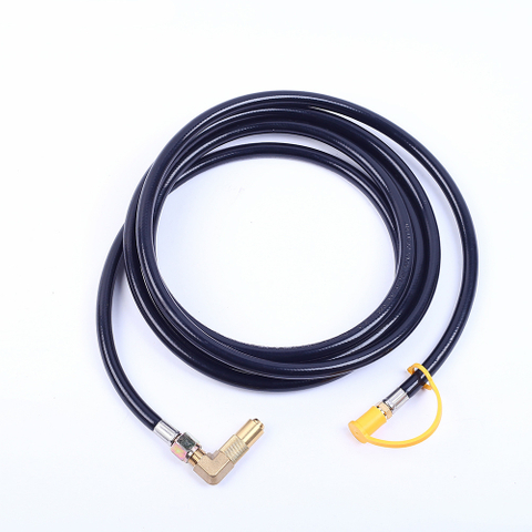 R&eacute;gulateur de Propane basse pression de 8 pieds avec tuyau et convertisseur adaptateur de Propane &agrave; connexion rapide de 1/4 pouces