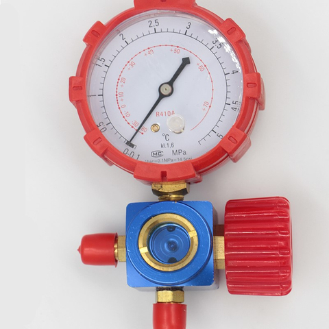 CT-468 เครื่องทำความเย็นเดี่ยวอลูมิเนียม Manifold Gauge with Sightglass