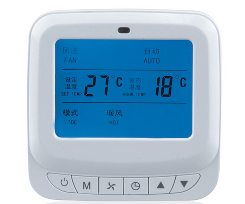 مرکزی ائر کنڈیشنگ LCD درجہ حرارت کنٹرولر MX-Y012 درجہ حرارت اور نمی کنٹرول ریگولیٹر آلہ