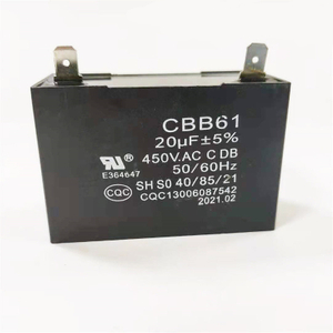 CBB61 20μF±5% 450VAC Plastic Shell Running Capacitor
